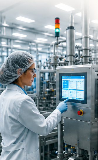 Pharmaceutical manufacturing equipment and operator